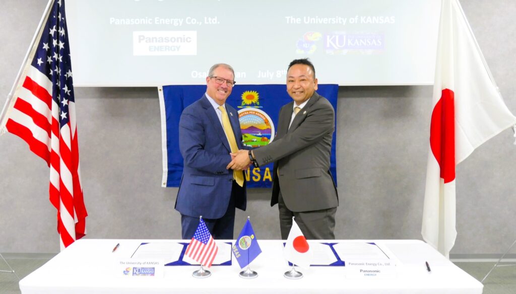 University of Kansas Partners with Panasonic to Develop Next-Generation EV Batteries